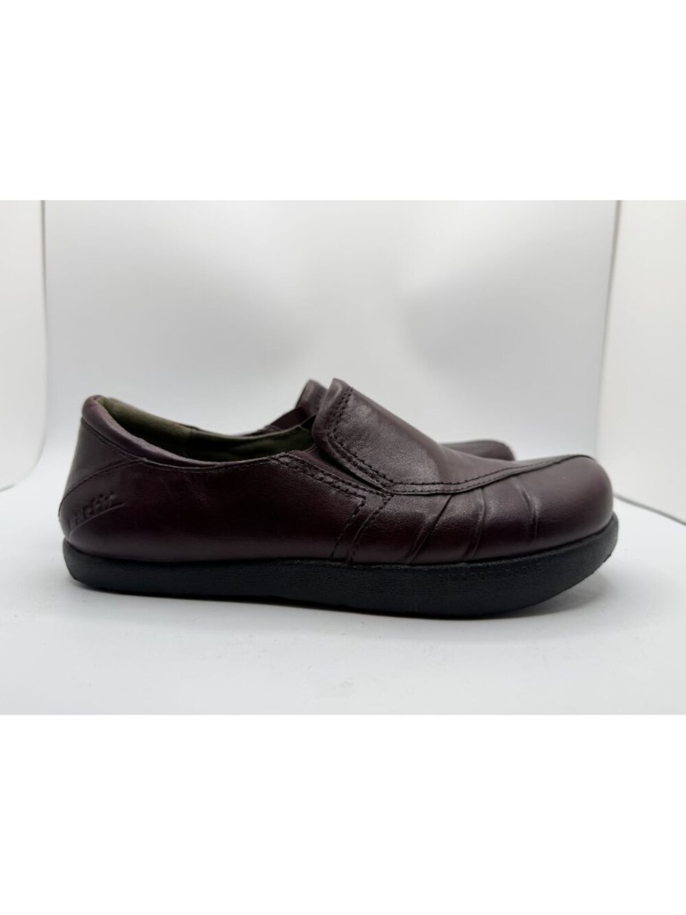 Earth Origins Loafers Women Size 5B Leather Plum Preppy Minimalist Work Shoes - Picture 9 of 13